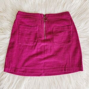 Wild Fable || Magenta Corduroy Skirt